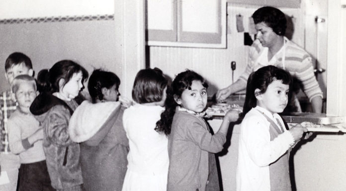 Healdsburg Elementary School cafeteria, 1966