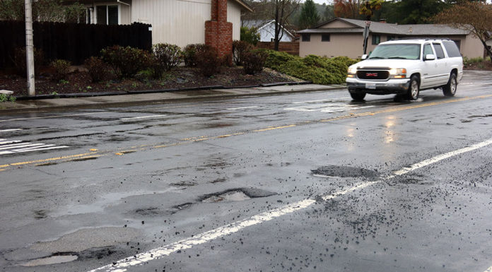 Potholes on March Avenue