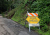 Road sign warning on North Fitch Mountain Road.