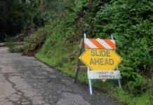 Road sign warning on North Fitch Mountain Road.