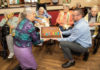 Four centenarians get a birthday cake