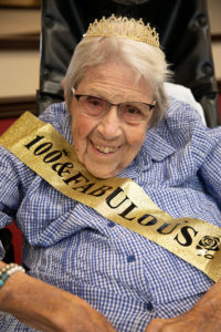 Marge Barnard celebrates her 100th