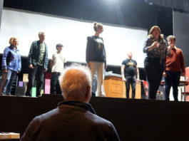 Director Joe Gellura watches rehearsals for 'Bridges of Madison County'