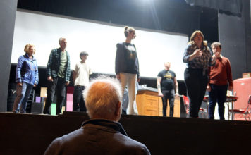 Director Joe Gellura watches rehearsals for 'Bridges of Madison County'