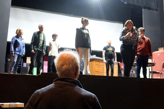 Director Joe Gellura watches rehearsals for 'Bridges of Madison County'