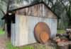 Lumber milling blades outside of Healdsburg